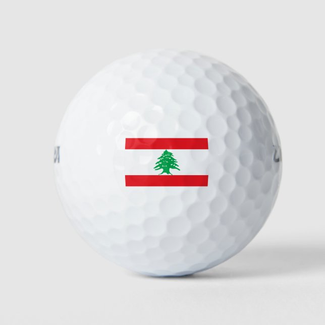 Pelotas De Golf Bandera del Líbano (Anverso)