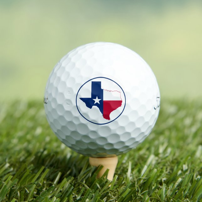 Pelotas De Golf bandera del mapa de Texas (Camiseta in situ)