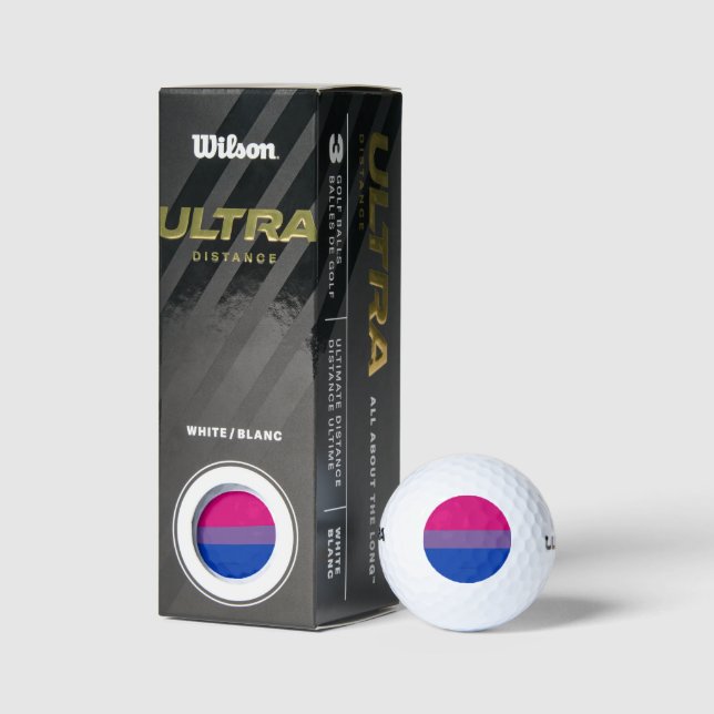 Pelotas De Golf Bandera del Orgullo Bisexual de SlipperyJoe lavand (Embalaje)