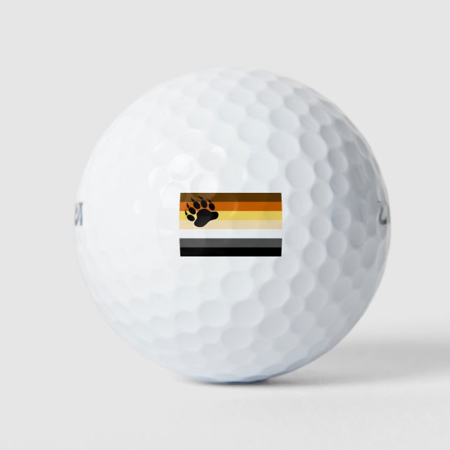 Pelotas De Golf Bandera del Orgullo del Oso (Anverso)