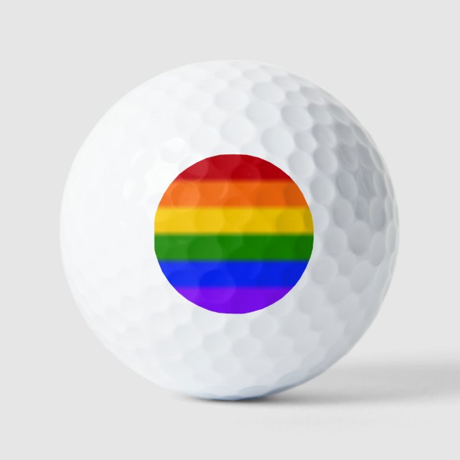 Pelotas De Golf Bandera del orgullo gay arcoiris caído (Anverso)