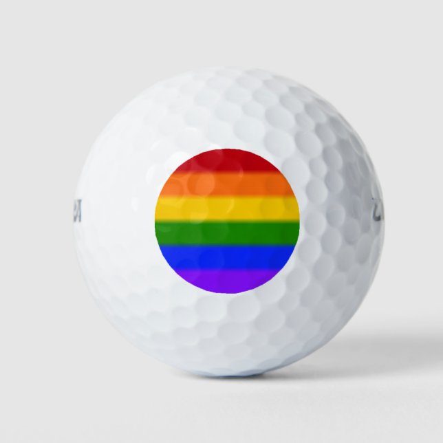 Pelotas De Golf Bandera del orgullo gay caído (Anverso)