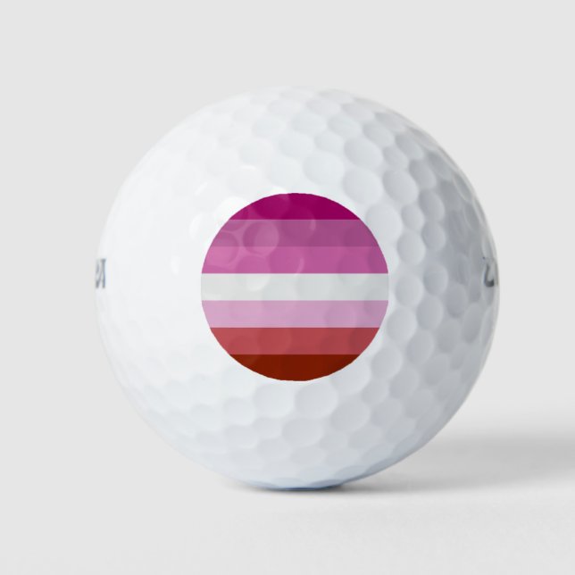 Pelotas De Golf Bandera del Orgullo Lesbiano (Anverso)