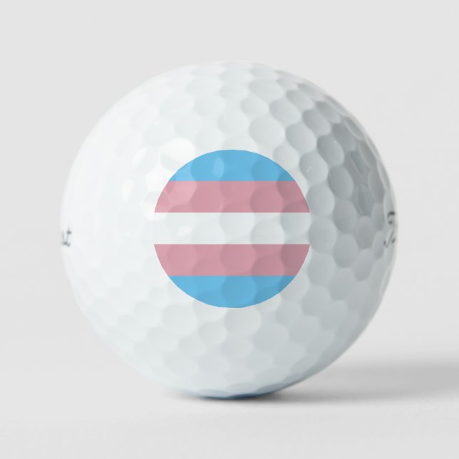 Pelotas De Golf Bandera del Orgullo Trans (Anverso)