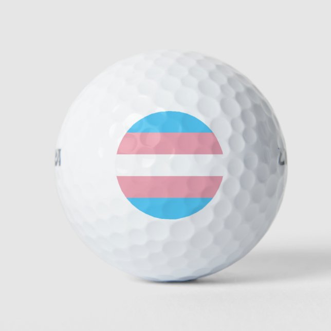 Pelotas De Golf Bandera del Orgullo Trans (Orgullo Transgénero) (Anverso)