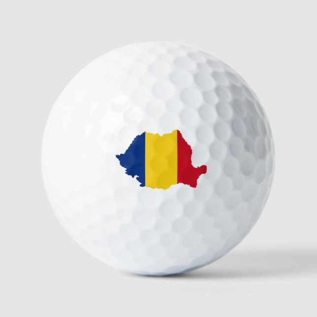 Pelotas De Golf Bandera del país de Rumania (Anverso)