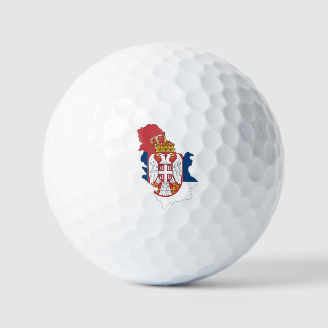 Pelotas De Golf Bandera del país de Serbia (Anverso)