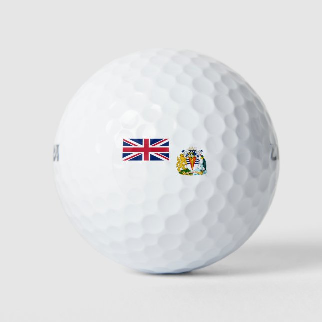 Pelotas De Golf Bandera del Territorio Antártico Británico (Anverso)