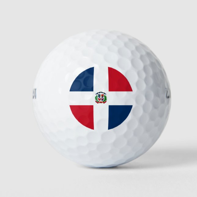 Pelotas De Golf Bandera dominicana (Anverso)