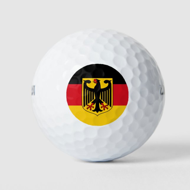 Pelotas De Golf Bandera/ escudo de armas de Alemania (Anverso)