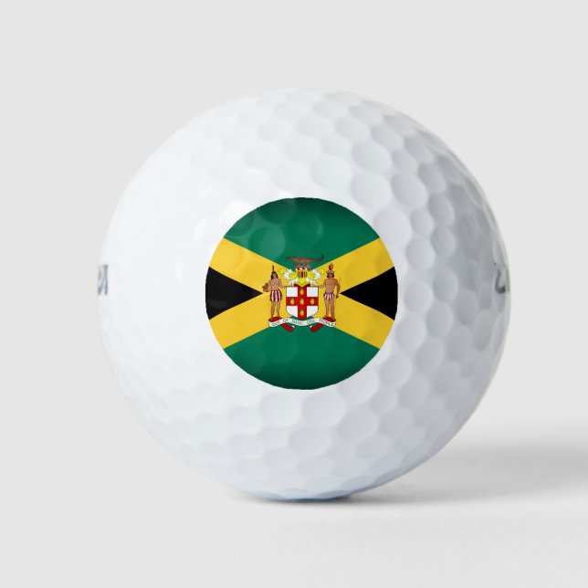 Pelotas De Golf Bandera/Escudo de armas de Jamaica (Anverso)