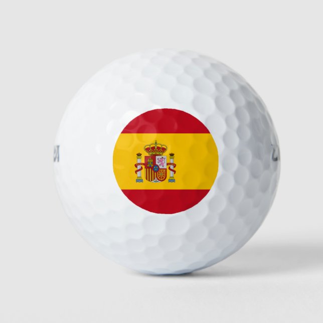 Pelotas De Golf Bandera Española Deportes (Anverso)