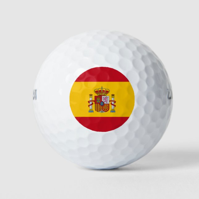 Pelotas De Golf Bandera Española Escudo de Brazos (Anverso)