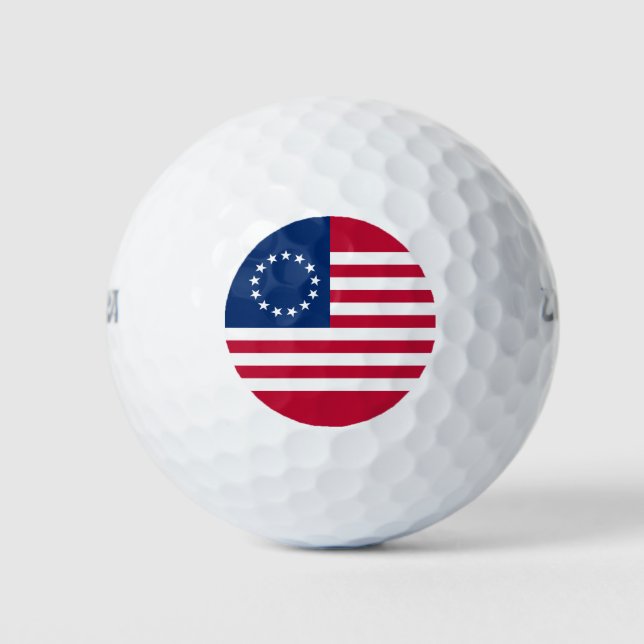 Pelotas De Golf Bandera estadounidense de Betsy Ross (Anverso)