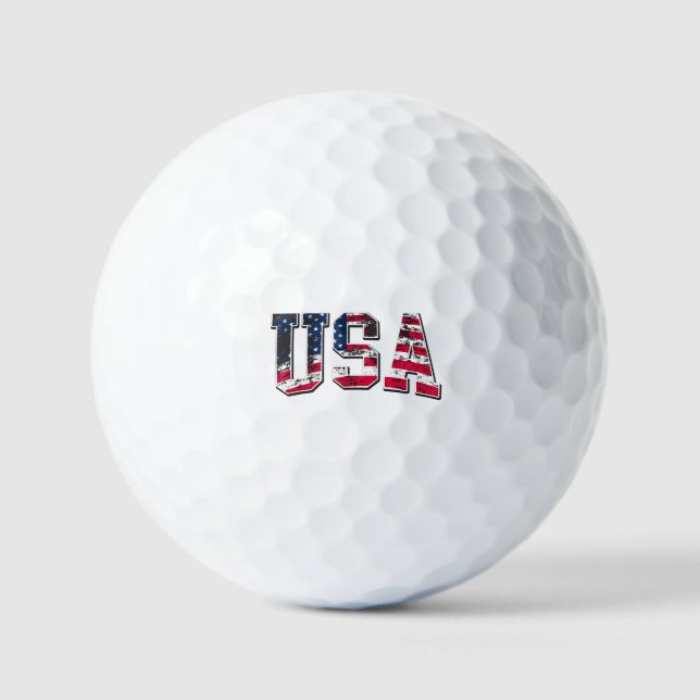 Pelotas De Golf Bandera estadounidense de época (Anverso)