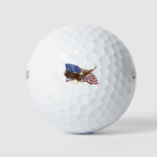Pelotas De Golf Bandera estadounidense y águila
