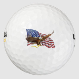 Pelotas De Golf Bandera estadounidense y águila