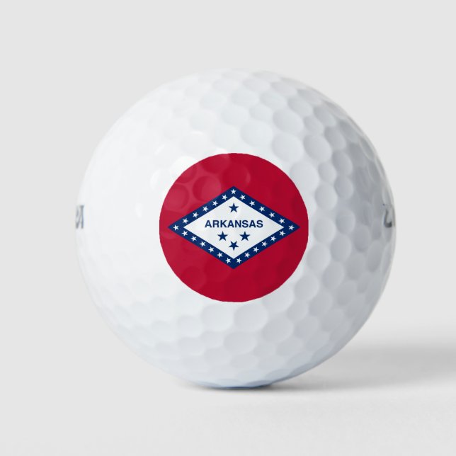 Pelotas De Golf Bandera estatal de Arkansas (Anverso)