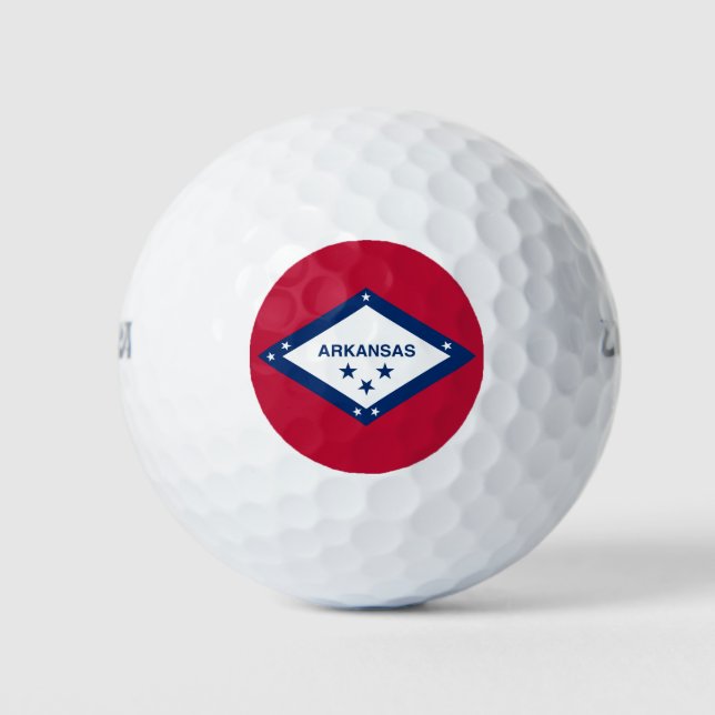 Pelotas De Golf Bandera Estatal de Arkansas (Anverso)