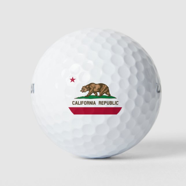 Pelotas De Golf Bandera estatal de California (Anverso)