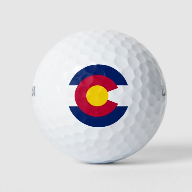 Pelotas De Golf Bandera Estatal de Colorado (Anverso)