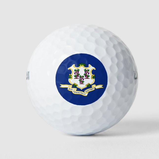 Pelotas De Golf Bandera estatal de Connecticut (Anverso)