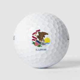 Pelotas De Golf Bandera Estatal de Illinois