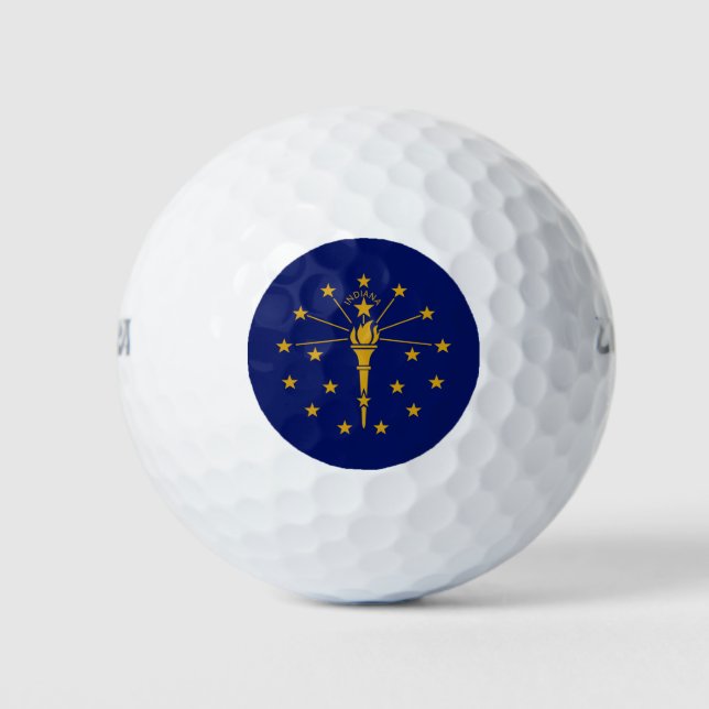 Pelotas De Golf Bandera estatal de Indiana (Anverso)