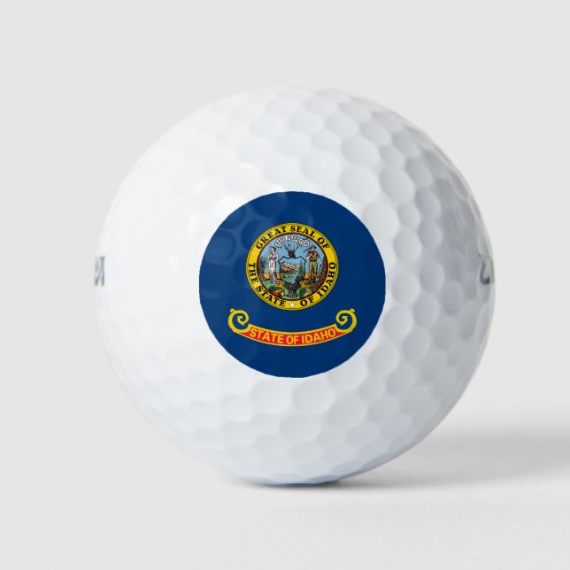 Pelotas De Golf Bandera Estatal Idaho (Anverso)