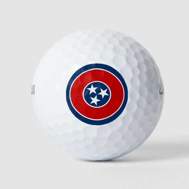Pelotas De Golf Bandera Estatal Tennessee (Anverso)