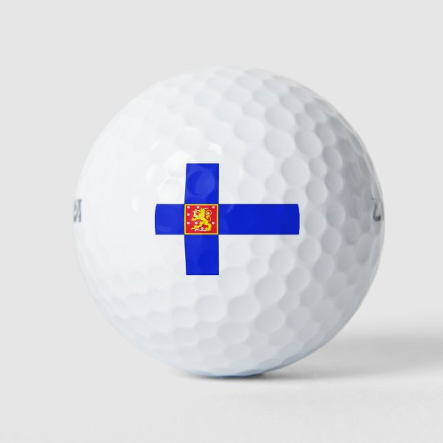 Pelotas De Golf Bandera finlandesa (Anverso)