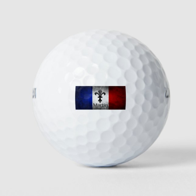 Pelotas De Golf Bandera francesa de Martin (Anverso)