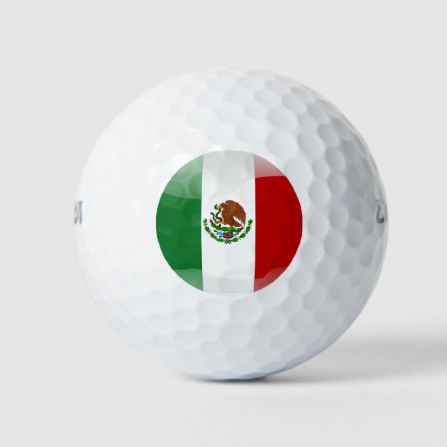 Pelotas De Golf Bandera glamurosa de México (Anverso)