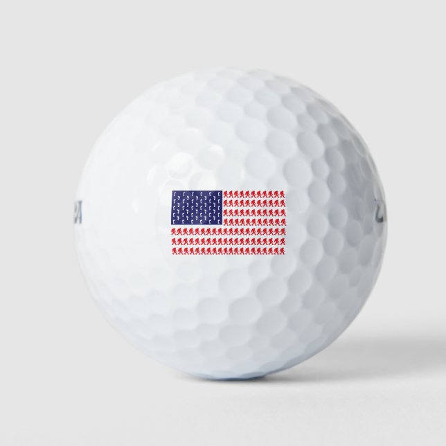 Pelotas De Golf Bandera Grande— (Anverso)