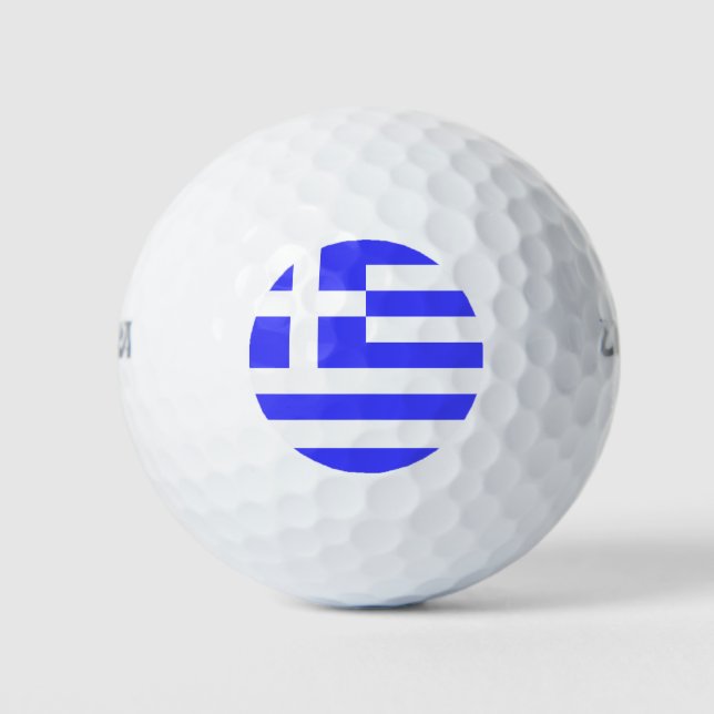 Pelotas De Golf Bandera griega total (Anverso)