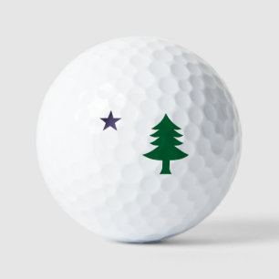 Pelotas De Golf Bandera histórica del pino de Maine (1901–1909) 