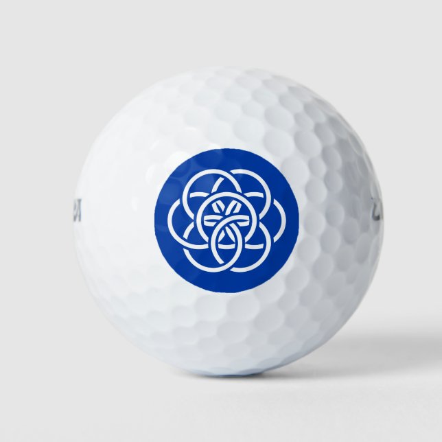 Pelotas De Golf Bandera internacional del planeta Tierra (Anverso)