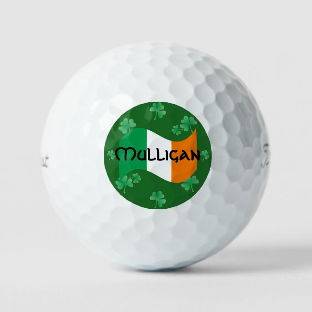 Pelotas De Golf Bandera irlandesa con rocas de champú personalizad (Anverso)