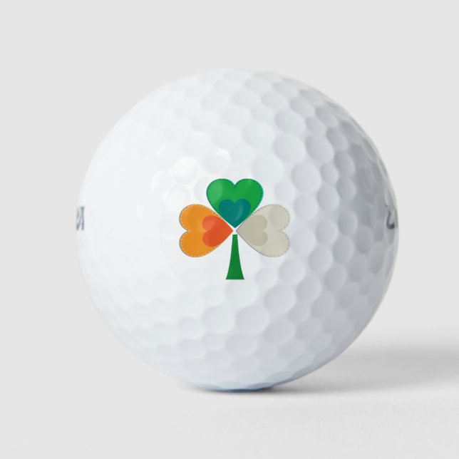 Pelotas De Golf Bandera irlandesa Shamrock (Anverso)