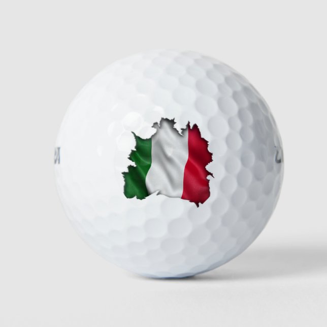 Pelotas De Golf Bandera italiana por debajo (Anverso)