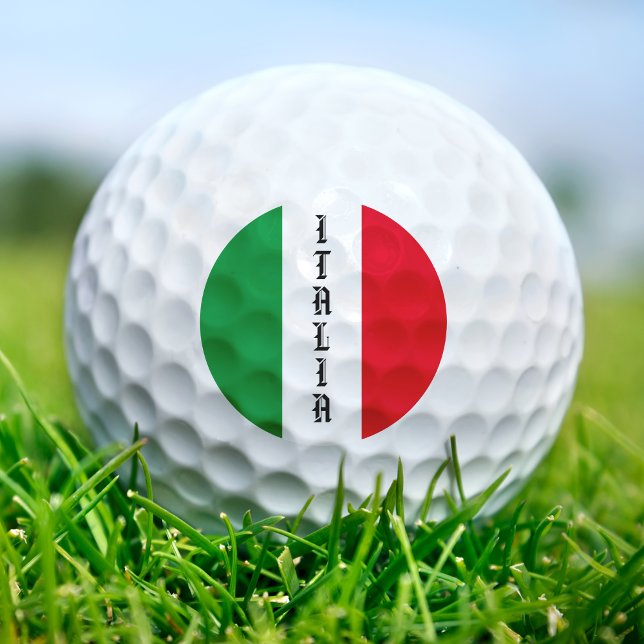 Pelotas De Golf Bandera italiana rojo verde blanco (Italy Italian flag Italia golf ball)