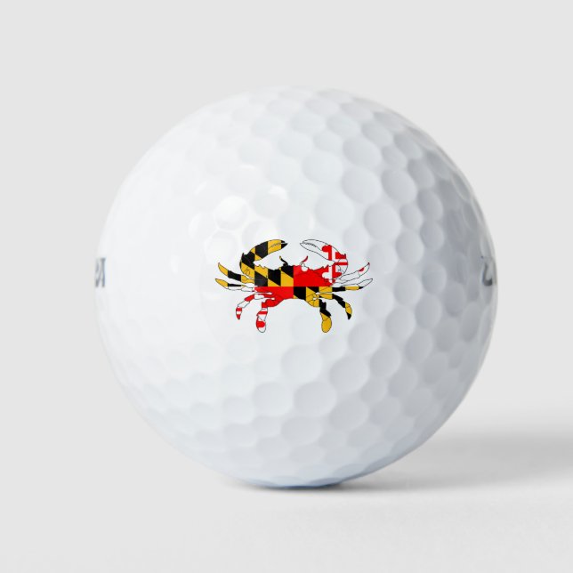Pelotas De Golf Bandera Maryland Crab Golf Balls (Anverso)