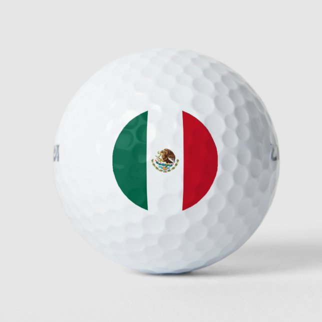 Pelotas De Golf Bandera Mexicana (Anverso)