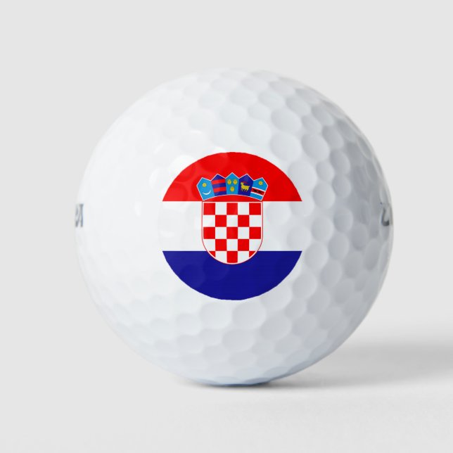 Pelotas De Golf Bandera nacional de Croacia Zastava Hrvatske (Anverso)