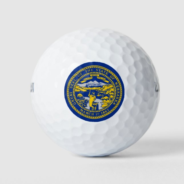 PELOTAS DE GOLF BANDERA NEBRASKA (Anverso)
