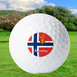 Pelotas De Golf Bandera noruega de golf / Balneario de golf