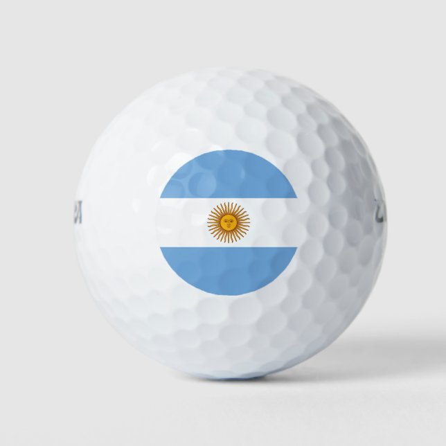 Pelotas De Golf Bandera Patriótica Argentina (Anverso)