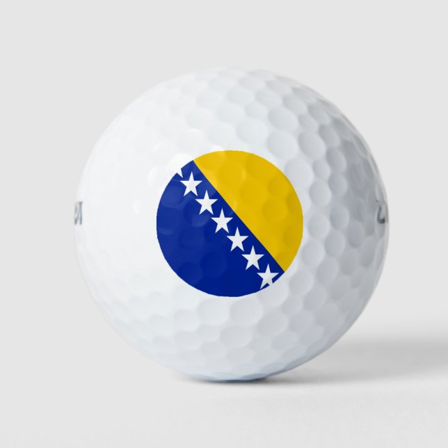 Pelotas De Golf Bandera patriótica de Bosnia y Herzegovina (Anverso)