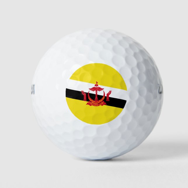 Pelotas De Golf Bandera Patriótica De Brunei (Anverso)