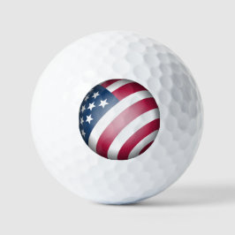 Pelotas De Golf Bandera Patriótica Estadounidense, arte de globo 3